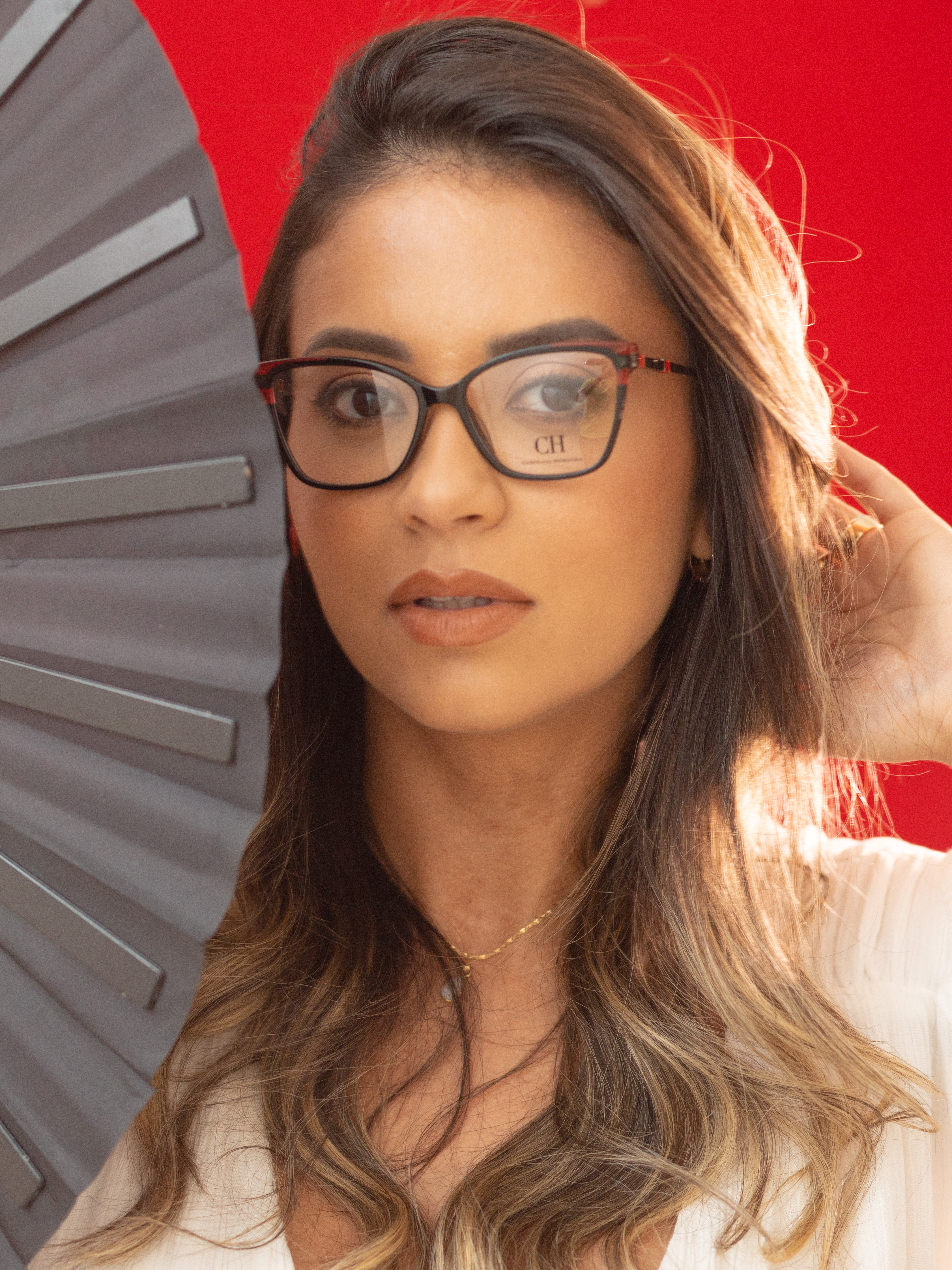 Óculos Carolina Herrera - black e red